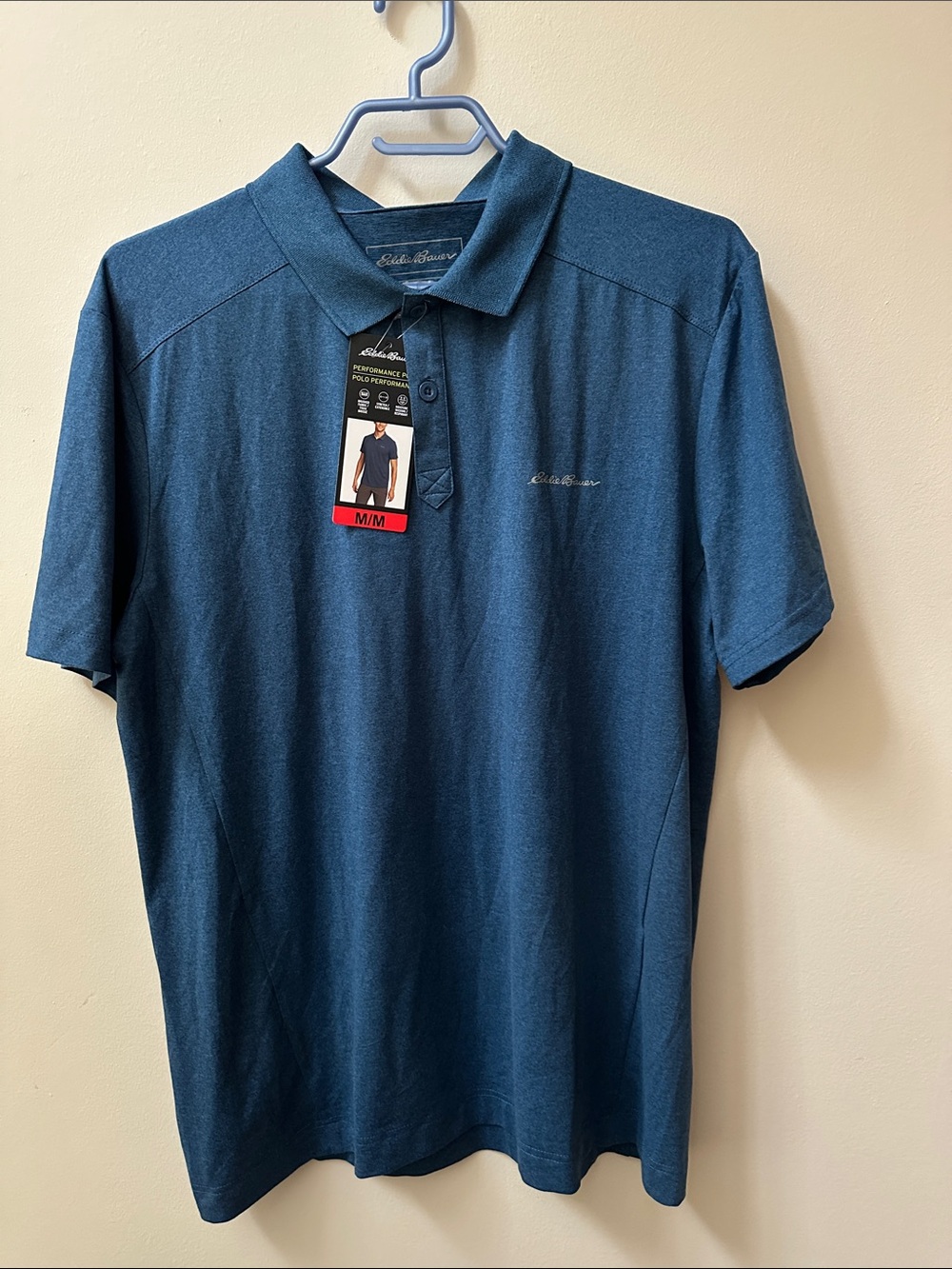 2/$20 Eddie Bauer Men's Blue Performance Polo Shirt
